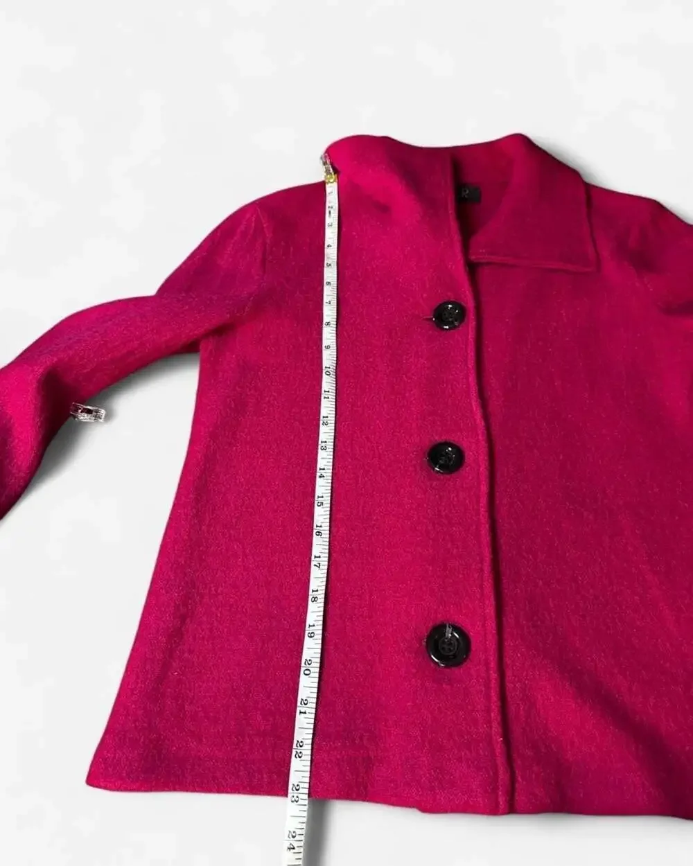 Kasper 100% Wool Dark Fuchsia Coat, Size S